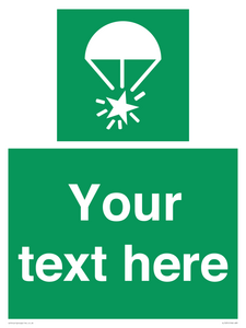 Custom sign safe condition Rocket parachute flare